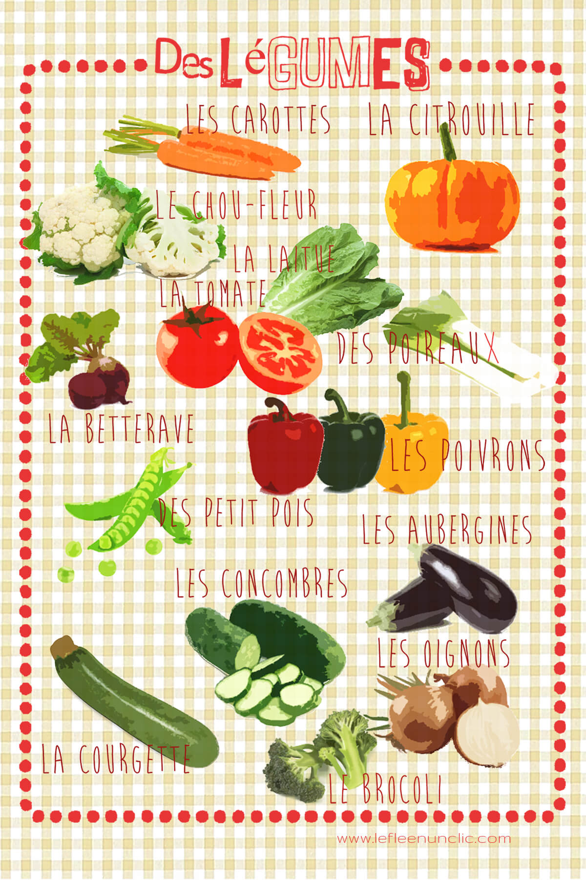 légumes, vocabulaire, FLE, le FLE en un 'clic'