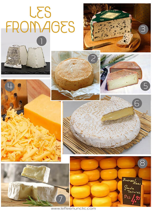 les fromages, les fromages français, FLE, le FLE en un 'clic'