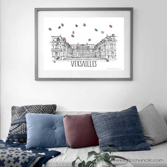 le château de Versailles, affiche à télécharger gratuitement