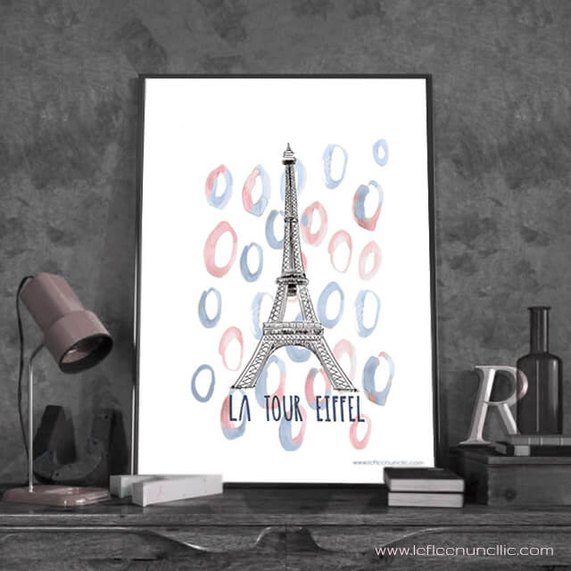 La tour Eiffel, affiche, monument français, FLE, le FLE en un 'clic'