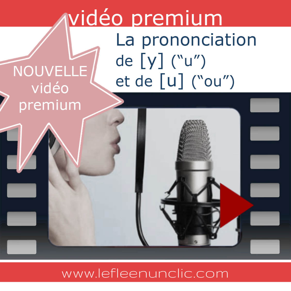 video premium, prononcation, u et ou en français, le FLE en un 'clic'