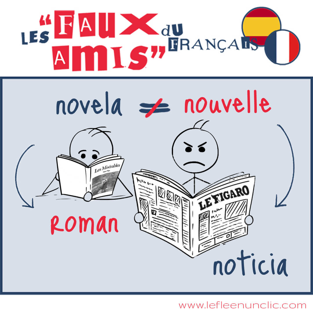 faux-amis, roman, novela, vocabulaire, français, espagnol, FLE, le FLE en un 'clic'
