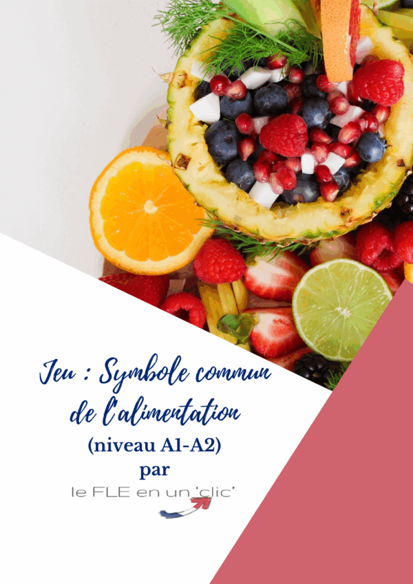 jeu, dobble, alimentation, FLE, le FLE en un 'clic', niveau débutant, symbole commun