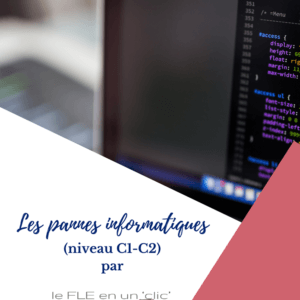 pannes informatiques, FLE, niveau C1, niveau C2, le FLE en un 'clic', expression orale, expression écrite, compréhension orale